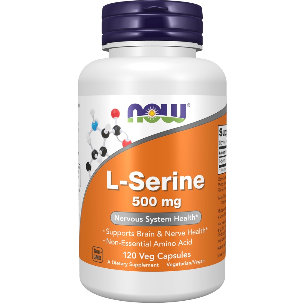 Now Foods, L-Serine, 500 Mg, 120 Veg Capsules