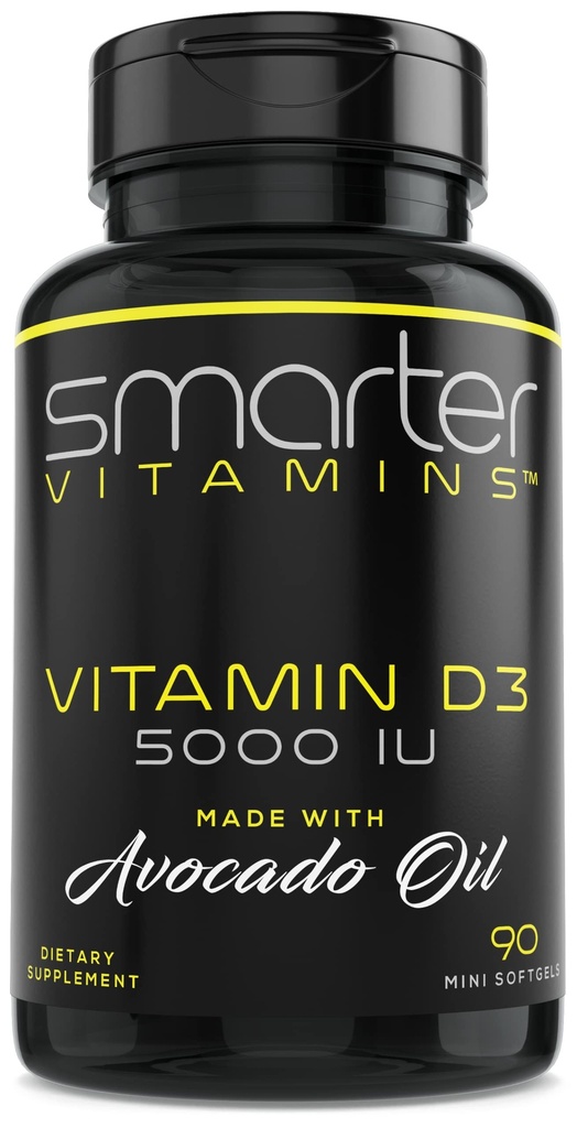 Smarter Vitamin D3 5000 IU in Aokado Oil 125 Live - 90 Mini Softgels