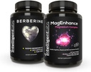 Akıllı Laboratuvarlar 2in-1 MagEnhance Magnezyum Supplement (Magnesium L-Threonate Kompleksi Mg Glycinate ve Mg Taurate) ve Max Strength Berberine 500MG Capsules
