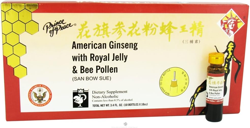 Royal Jelly Bee Pollen ile Amer Clooney (10 Tek Hizmet Şişeleri)