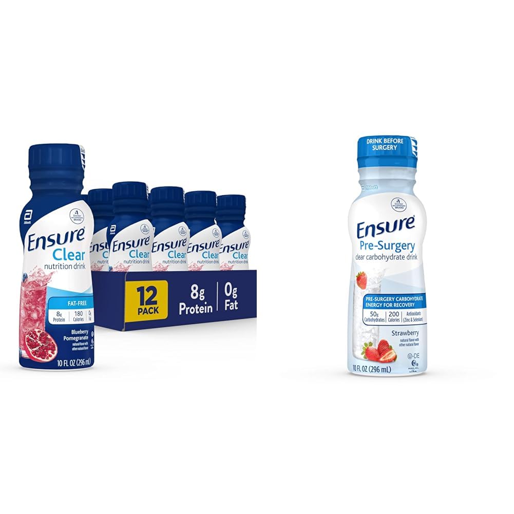 Sıvı Clear Beslenme İçgörü, 0g yağ, 8g protein, Blueberry Pomegranate & Tavsiye Pre-Surgery, Clear Carbohidrat İç, Strawberry, 10 Fl Oz (Görünen 4)