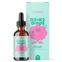 JoySpring Vitamin D3 Çocuklar K2 ile Geri Döndü - Kalsiyum Aborpsiyon ve Ortak Sağlık için Sıvı Tamam - 360 Servisler (2 fl oz) - Vitamin D Kids Ages 3-18