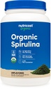 Nutricost Organik Spirulina Toz 2 LB - Pure, Sertifikalı Organik Spirulina