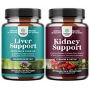 Liver Cleanse Detox & Tamir - Dandelion Root Choline Beetroot Artichoke Extract ve Advanced Kidney Support - Cranberry Türlü Nettle Astragalus