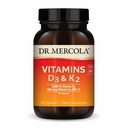 Dr. Mercola Vitamins D3 & K2 Diyetsel Supplement, 90 Hizmet (90 Capsules), Destekler Kalp Sağlığı, Immune Desteği, GMO, Soy Free, Gluten Free