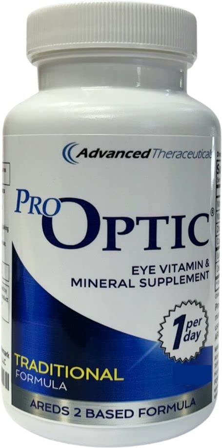 Pro-Optic Geleneksel Formula Eye Supplement - AREDS 2 Temel Vizyon 50 + - 30 Capsules, 1-Month Supply - Lutein 10 mg, Zeaxanthin 2 mg