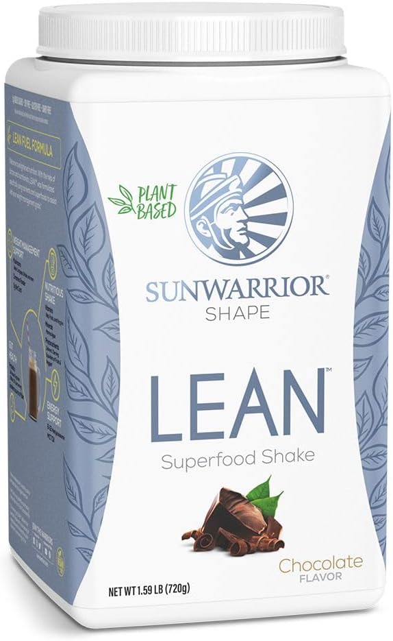 Sunwarrior Vegan Protein Superfood Shake Meal Yenilik Organik Protein Tamam | Gluten Free Non-GMO Dairy Free Sugar Low Carb Plant Temelli Protein | 20 Hizmet | Şekil Lean