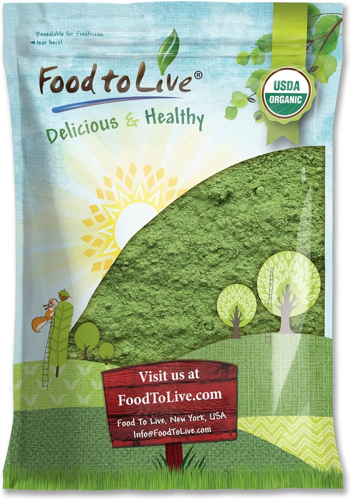 Organik SuperGreens Toz Toplantısı, 6 Pound - Karma Kale, Moringa, Spirulina, Buğdaygrass Tozları. Non-GMO, Pure, Vegan, Bulk. Antioksitlerde Zengin, Chlorophyll. Meyveler için büyük, Smoothies, Baking