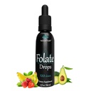 Folate Drops - 120 Servings, 2oz, Butterscotch Flavor, 500mcg L-5-MTHF Folic Acid Supplement