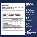 CoQ10 100mg + R-Lipoic Acid 200mg per Serving, 1 Month Supply, Up to 5X Improved Absorption, R-Lipoic Acid/CoQ10 Supplement for Heart Health and Cognitive Health-60 Capsules