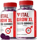 (2 Pack) Vital Grow XL, Resmi Vital XL Testo Gummies for Men, Boost Stamina ve Confidence Gummy for Mens, Vital GrowXL Male Support Gomitas (120 Gummies)