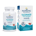 Kuzey Naturals Ultimate Omega Minis, Strawberry Flavor - 60 Minis Soft Gels - 1120 mg Omega-3 - Yüksek Lisans Balık Petrol Tamamı - EPA & DHA - Beyin ve Kalp Sağlığını Destekler - 30 Hizmetler