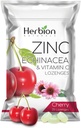 HERBION Naturals Zinc, Echinacea & Vitamin C Lozenges 25 CT, Dietary Supplement for Adults & Children 5+, Promotes Wellness for The Whole Family, 25 Count, Cherry, Pack of 1