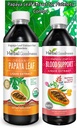 Papaya Leaf Extract Sche - Digestive and Blood Support Combo, 2 Birimler, 12oz ve 16oz GMO - Herbal Goodness