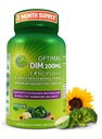 Optimal DIM 200mg Supplement for Women and Men - Made with Organic Whole Foods - Estrogen & Hormone Balance Support Diindolylmethane Complex - Maximum Absorption Delayed-Release Capsules - 60 Count