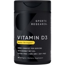 Spor Araştırmaları D3 2000 IU with Coconut MCT Oil - Çift Güç Vitamini D Supplement - Non-GMO Doğrulanmış, Gluten & Soy Free - 50mcg, 360 Sıvı Yumuşakgels