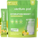 Venture Pal Sugar Free Electrolyte Toz Paketleri - Sıvı Günlük IV Hızlı Hydration & Parti Recovery için Mix | 5 Vitamin & 7 Elektrolytes / Keto Friendly | Non-GMO | sertifikalı Vegan | 16 Sticks