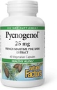 Doğal Faktörler Pycnogenol 25 mg, Sağlıklı Ağlama için Antioksi Desteği, 60 Capsules