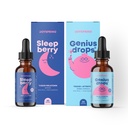 JoySpring Genius Drops Brain Supplement and SleepBerry Melatonin for Kids Sleep Support