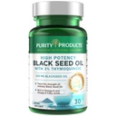 Düşük Ürünler Yüksek Potency Black Tohum Yağı - Çift Güç + Soğuk Baskı - % 3 Thymoquinone - 500 mg Black Cumin Tohum Yağı - Omega 6 + 9 Essential Fatty Acids - Easy to Swallow - 30 Mini Softgels