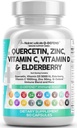 Q Quercetin Supplement ile çinko C Vitamin D Elder Turmeric Black Pepper Garlic Ginger Sea Moss Lysine Sting Nettle Reishi Mushroom Immune Support 60 Capsules by Clean Nutra
