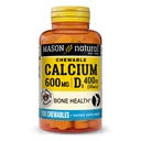 MASON NATURALuba 600 mg ile D3, 100 Day Supply, Sağlıklı Kemikleri ve Normal Kas Fonksiyonu, Kahve Mocha Flavor, 100 Chewables