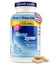 Melatonin, GABA, 5-HTP, Valerian Root, Magnezyum, L-Theanine, Lemon Balm & Hops for Deep Snooze & Unwinding - 60 Capsules