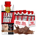 Lean Body Ready-to-Drink Chocolate Protein Shake, 40g protein, Whey Mix, 0 Sugar, Gluten Free, 22 Vitamins & Minerals, LABRADA, 17 Fl Oz (Pack of 12)