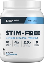 Gap Labs Stim-Free Pre-Workout - Caffeine & Stim Free Pre Workout Toz for Men and Women with Beta Alanine Toz, Citrulline Malate, & elevATP - 30 Hizmet, Blue Raspberry
