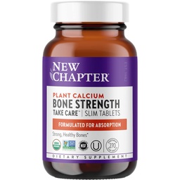 Yeni Bölüm Kalsiyum Tamamı - Bone Strength Organicuba with, Magnezyum D3+K2, Bone Health için 70+ Trace Minerals, Gluten Free, Easy to Swallow Slim Tabletleri - 270 Count