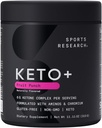 Sports Research Keto Plus Exogenous Ketones with goBHB - 30 Servings | Keto Electrolyte Powder for Hydration, Energy, Focus & Ketosis | Keto Certified, Vegan Friendly (Fruit Punch)