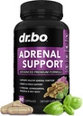 Adrenal Support Cortisol Manager Supplement - Adrenal Fatigue Supplements for Women & Men with Natural Adaptogen Ashwagandha Holy Basil Rhodiola L Tyrosine Complex Fatigue Cortisol Health - 60 Pills