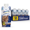 Glucerna protein Smart Diyabet Care Shake, Chocolate, Diabetic Meal Change to Support Blood Sugar Management, 30g Protein, 150 Calories, içmeye hazır, 11-fl-oz Şişe, 12 Pack