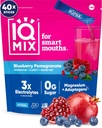 IQMIX Hydration Electrolyte Toz – 4-in-1 Formula for Hydration, mental Clarity, Mood and Recovery – Sugar-Free Drink Mix, Keto, Magnezyum L-Threonate, Lion's Mane – 40 Kont Blueberry Pomegranate