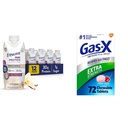Max protein Beslenme Shake'yi 30g protein & Gaz-X Ekstra Kuvvetli Gaz Yardım Tabletlerini Simethicone 125 mg ile Sağlayın, 72 Kont Count Count
