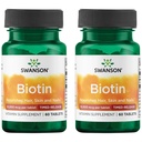 Swanson Biotin - Timed-Release 10,000 mcg 60 Tabs (2 Pack)