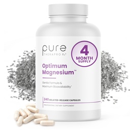Pure TheraPro Rx Optimum Magnezyum Lysinate Glycinate & Di-Magnesium Malate, ABD'de Yapıldı | 4 Ay Supply | Chelated for maximum Abxia, Supports Bone Health & Energy, 240 Count