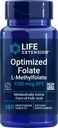 Life Extension Optimized Folate (L-Methylfolate) 1700 mcg DFE, 180 Veg Tabletleri
