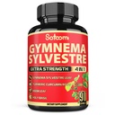 Satoomi Pure Gymnema Sylvestre Capsules Extract - 3Month için 90 Capsules - Neem Leaf, Holy Basil & Turmeric Curcumin Roots
