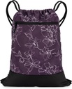 Gym Bag for Women | Dayanıklı Hafif Spor Cinch Backpack with Grafik Tasarıms | Spor ve Spor için Büyük | Tesis - Çiçekler