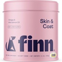 Finn Skin & Coat Salmon Oil Supplement for Dogs | Supports A Thick & Shiny Coat | Fish Oil from Wild Alaskan Salmon, Omega-3s, EPA & DHA, Biotin, & Zinc | 90 Soft Chews