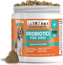 Probiotics for Dogs Digestive Health Supplement Allergy & Itchy Skin - Pet Diarrhea Gas Treatment Upset Stomach Relief Chicken Flavor 120 Soft Chews