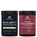 Eski Beslenme Kemik Broth Protein Toz, Saf, 20 Hizmetler + Çok Kolajn Protein Toz, Unflavored, 45 Hizmetler