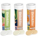 Drinklits Daily Hydration Variety Pack (3) Tube Bundle | Ginger-Lime + Lemon-Lime + Orange | Electrolyte Tablets – 0g Sugar – Great Taste | 30 Servings - 10 Tablets Per Tube