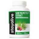 STAY ALIVE Saw Palmetto Ekstra Capsules w/Cranberry & Riley Seed Oil, 120 Vegan Pills for Hair, U.T & Prostate, Pure Saw Palmetto for Men and Women, Non-GMO, Gluten Free Riley Tohum Supplement Supplement Supplement Supplement