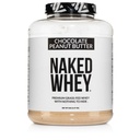 NAKED Whey Chocolate Peanut Butter Grass Fed Whey Protein Toz, No GMO, No Soy ve Gluten Free, Aid Growth and Recovery - 52 Hizmetler