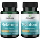 Swanson Melatonin - Herbal Supplement - Uyku ve Rahatlama - 120 Capsules, 1mg Her (2 Pack)