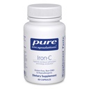 Saf Encapsulations Iron-C - 15 mg - 175 mg C - Kırmızı Kan Hücre Desteği * - Enerji Üretimi - Yüksek Biyo kullanılabilir Demir Pill - Gluten Free & Vegan - 60 Capsules