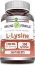 Amazing Formulas L-Lysine 1000 Mg | 360 Tabletler | Diyet Supplement