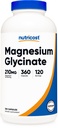 Nutricost Magnezyum Glycinate Capsules (360 Capsules, 210 mg Per Service) - Magnezyum Glycinate Supplement for Gentle Abors